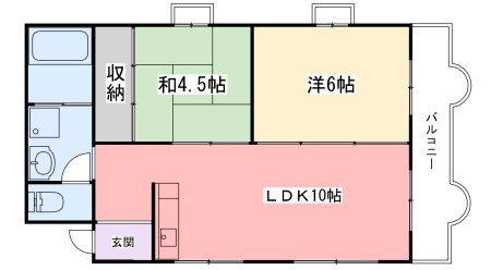 姫路市手柄のマンションの間取り