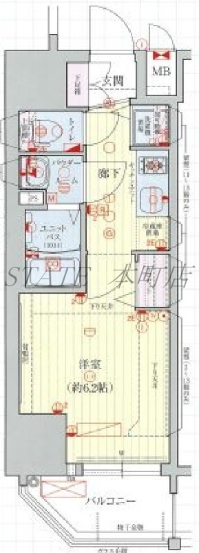 プレサンス北堀江の間取り