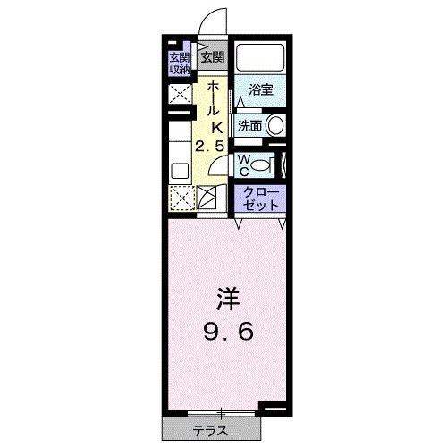 大和高田市中三倉堂のアパートの間取り