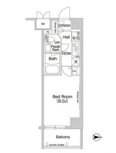 新宿区新宿のマンションの間取り