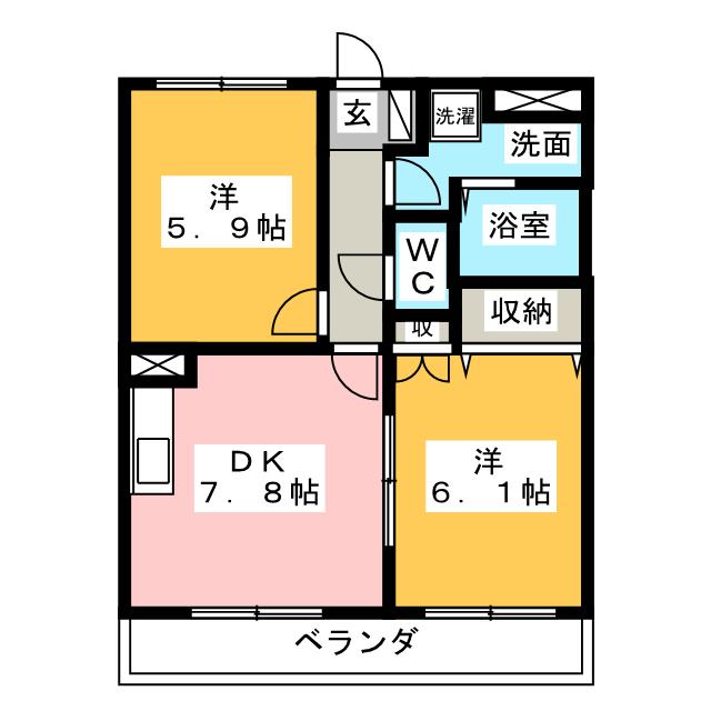 サンリバーハイツIIの間取り