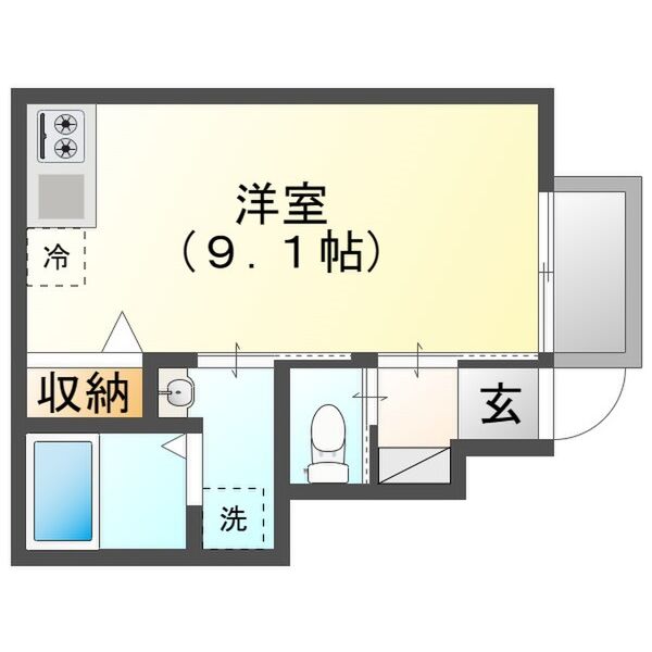 三木市芝町のアパートの間取り