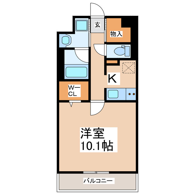 熊本市中央区新町のマンションの間取り