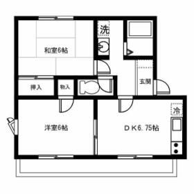 岐阜市柳津町下佐波西のアパートの間取り