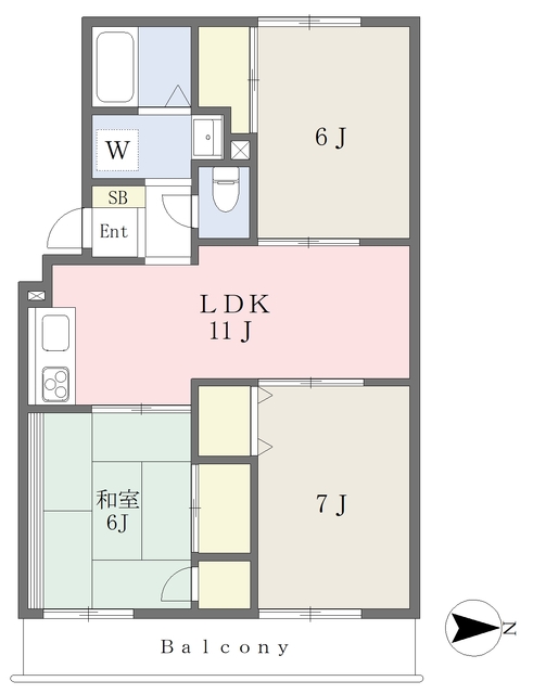 クレール新高根の間取り