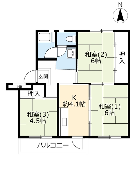 ＵＲさつきが丘の間取り