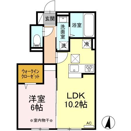 ＤーＲＯＯＭ城東中央の間取り