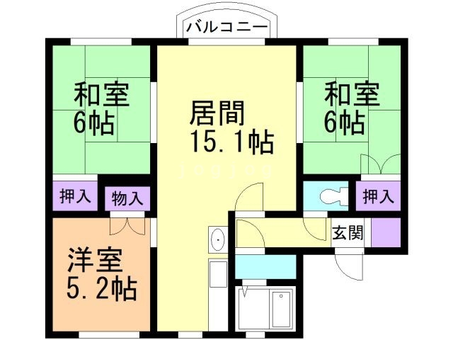 エメラルドマンション本通の間取り