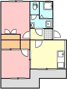 高松市香川町川東上のマンションの間取り