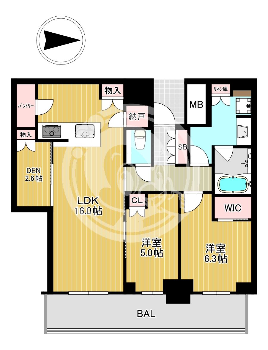 シエリアタワー大阪堀江の間取り