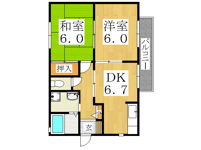 フローラ白柳の間取り