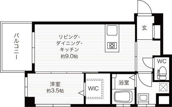 西宮市深津町のマンションの間取り