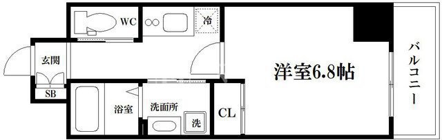 大阪市中央区本町橋のマンションの間取り