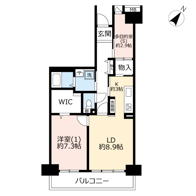 ＵＲベイシティ本牧南の間取り