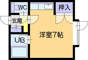 江別市文京台のアパートの間取り