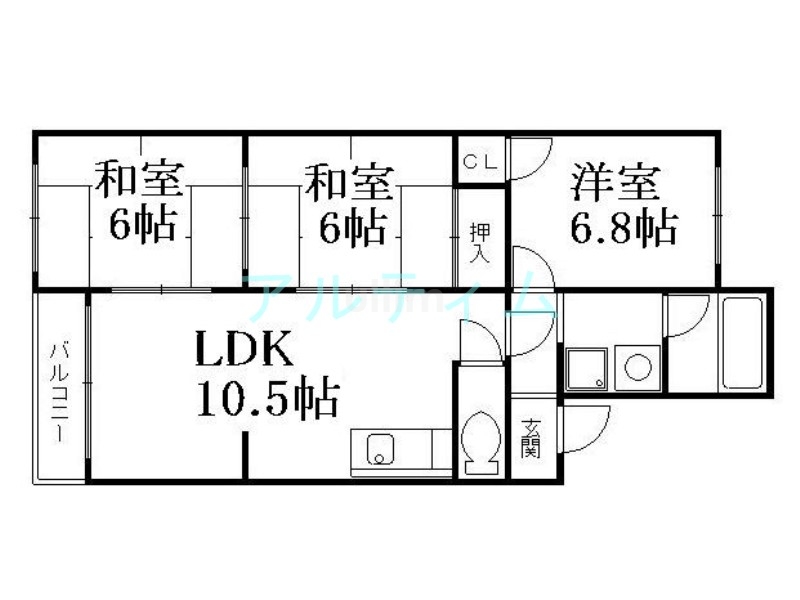 シャトレ月輪の間取り