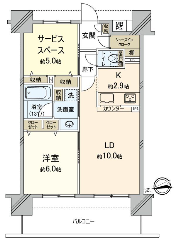 クリオ松戸伍番館の間取り