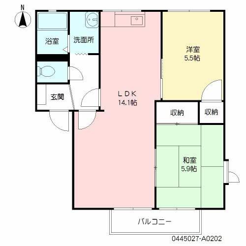 コンフォート海原Aの間取り