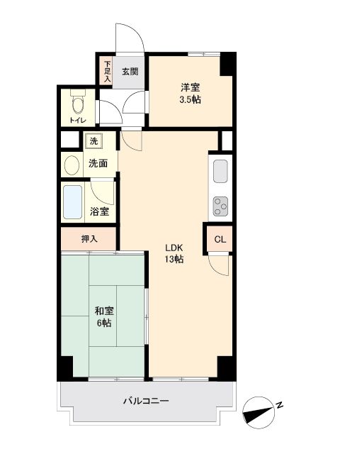 入間市河原町のマンションの間取り