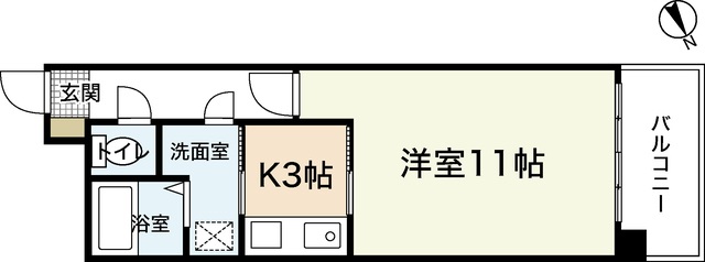 広島市中区東平塚町のマンションの間取り