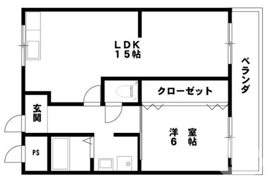 堺市北区東雲東町のマンションの間取り