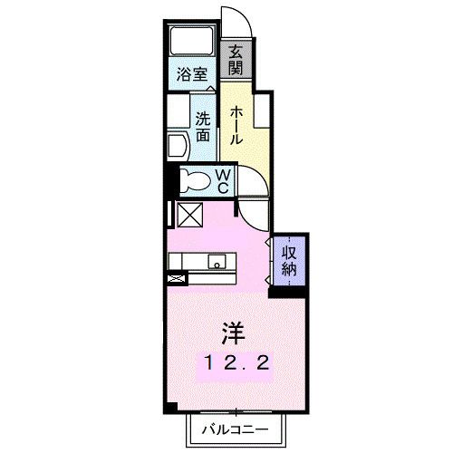 香川県高松市六条町（アパート）の賃貸物件の間取り