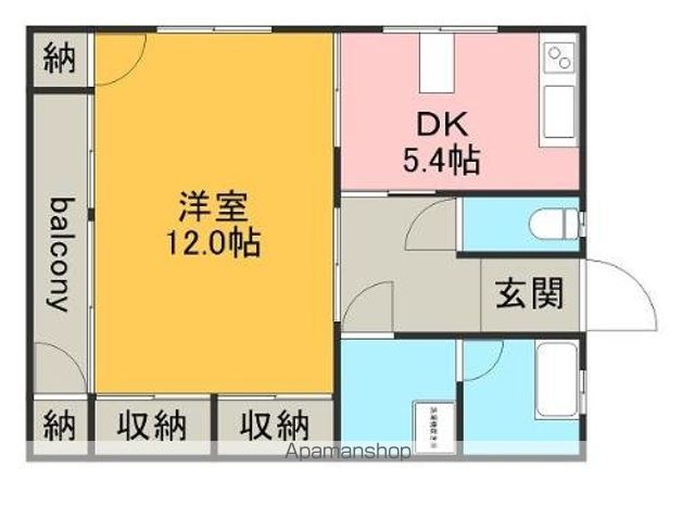 コーポ米畑5号の間取り写真