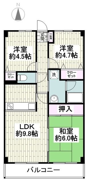 グレイスコート二俣川弐番館の間取り写真
