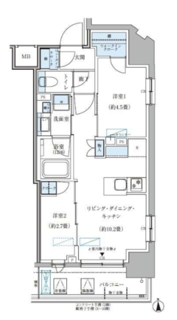 パークアクシス大森山王の間取り写真