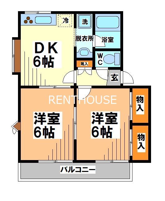 京王線 中河原駅 徒歩13分 2階建 築30年の間取り写真