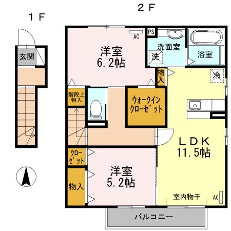 D room羽根西の間取り写真