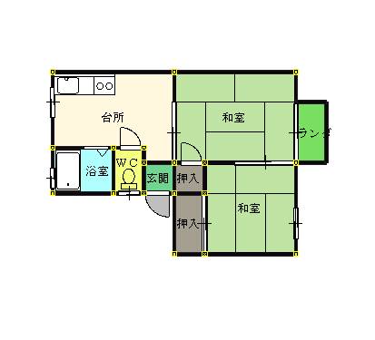 サンハイツ大西5の間取り