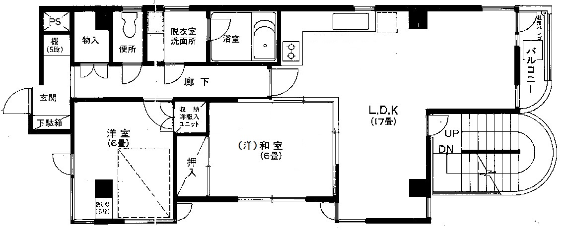 沼津市大手町のマンションの間取り