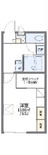 レオパレス鳥東の間取り