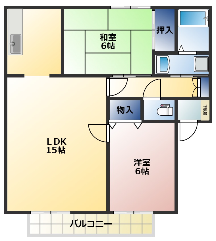 サンガーデン葛原　A棟の間取り