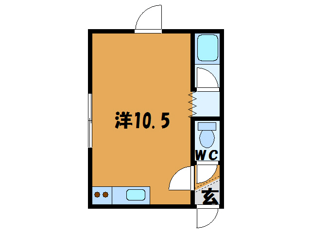 函館市柏木町のアパートの間取り