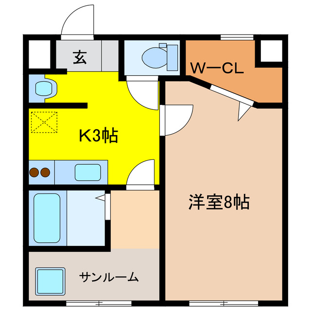 安八郡神戸町大字加納のマンションの間取り