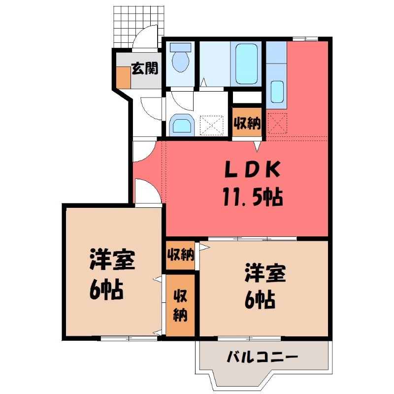 ニュークレストール Aの間取り