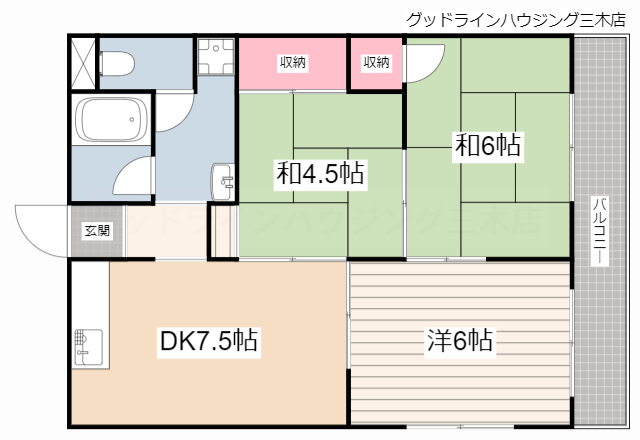 ハイツ西本町の間取り