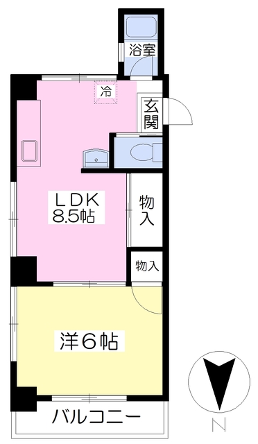 松山市湊町のマンションの間取り