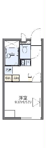 【レオパレスコーポ川岸の間取り】