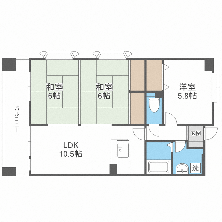 ラプラージュ姪浜の間取り