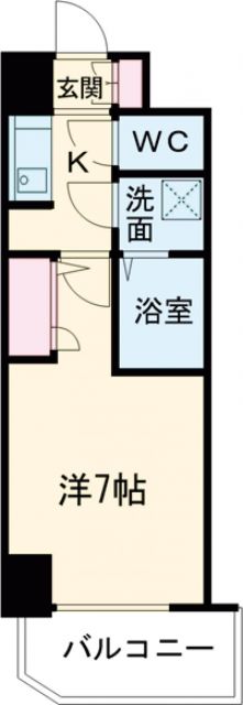 神戸市兵庫区佐比江町のマンションの間取り