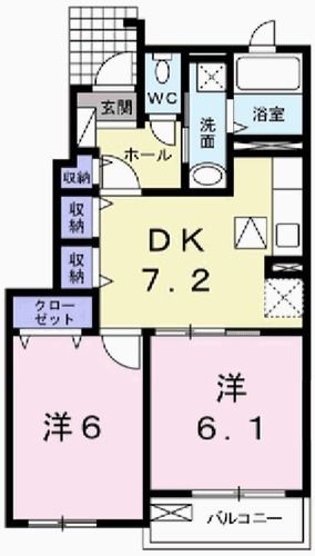 神崎郡神河町福本のアパートの間取り