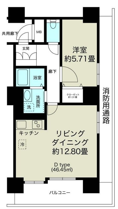 【大阪市淀川区宮原のマンションの間取り】