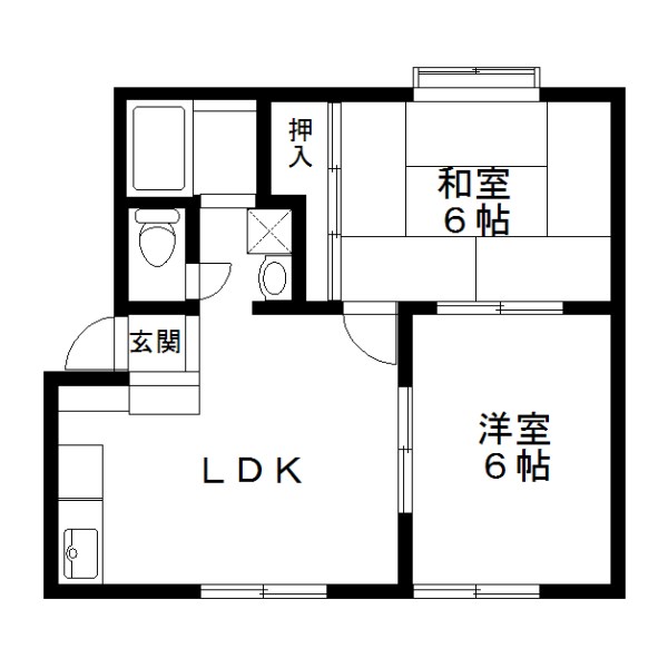 座間市入谷東のアパートの間取り