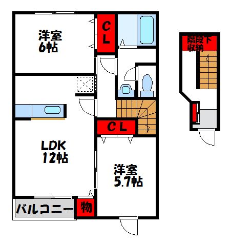 【パイングローヴヒルズAの間取り】