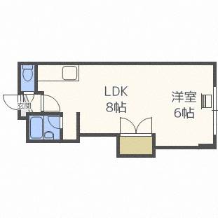 【札幌市北区北三十七条西のマンションの間取り】