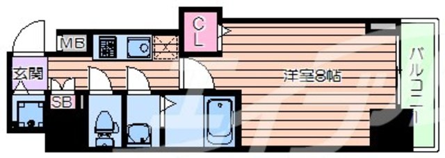 S-RESIDENCE谷町五丁目の間取り