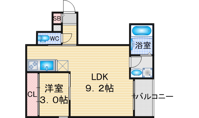 REGALEST 栄生町の間取り